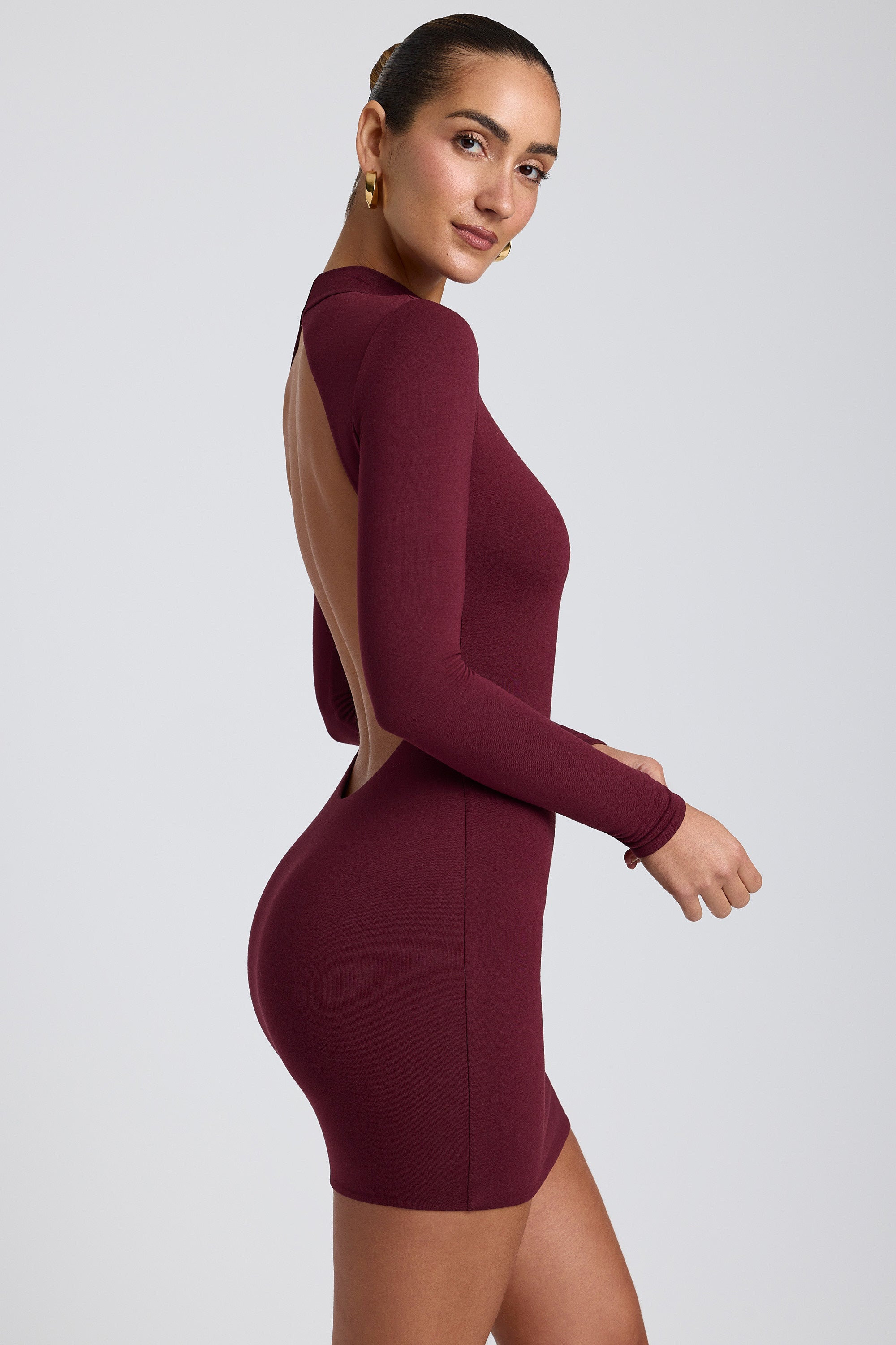 strapless open back dress Naked Mock Neck Mini Dress – Naked Wardrobe