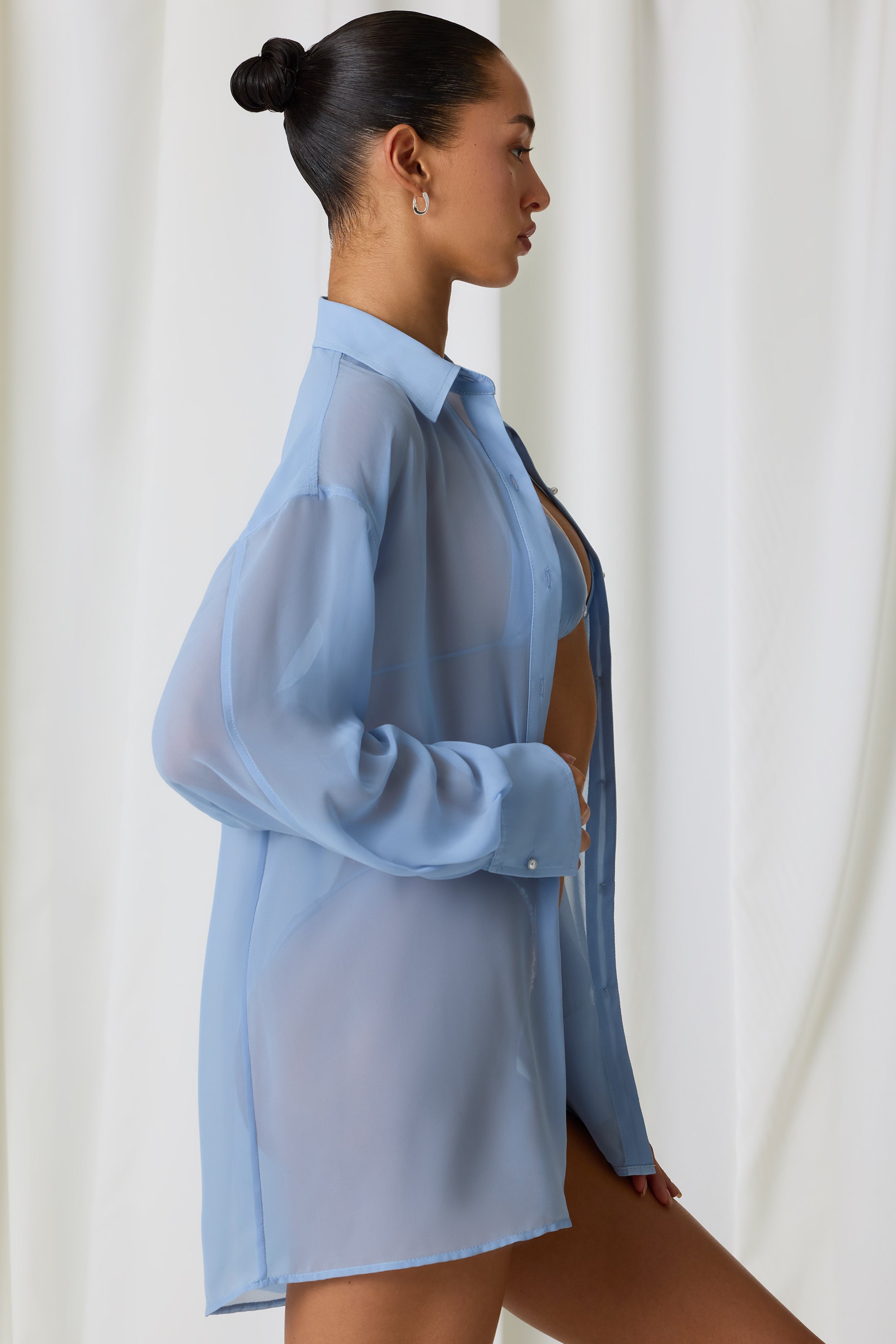 MileyCC Oversize Shirt - Pale Blue