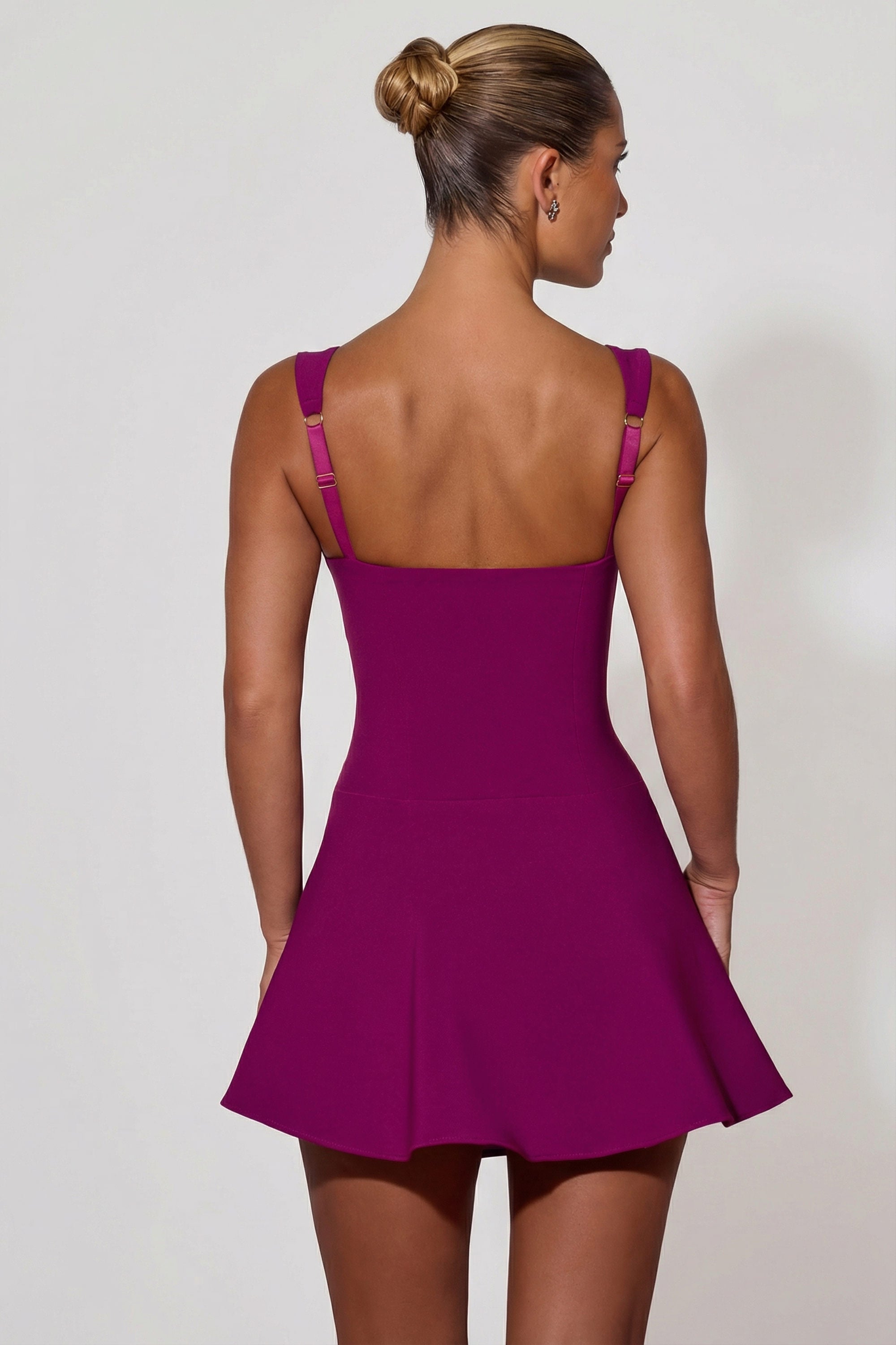 knee length dresses for ladies Plum High Neck Bodycon Ruched Mesh Mini Dress – AX Paris