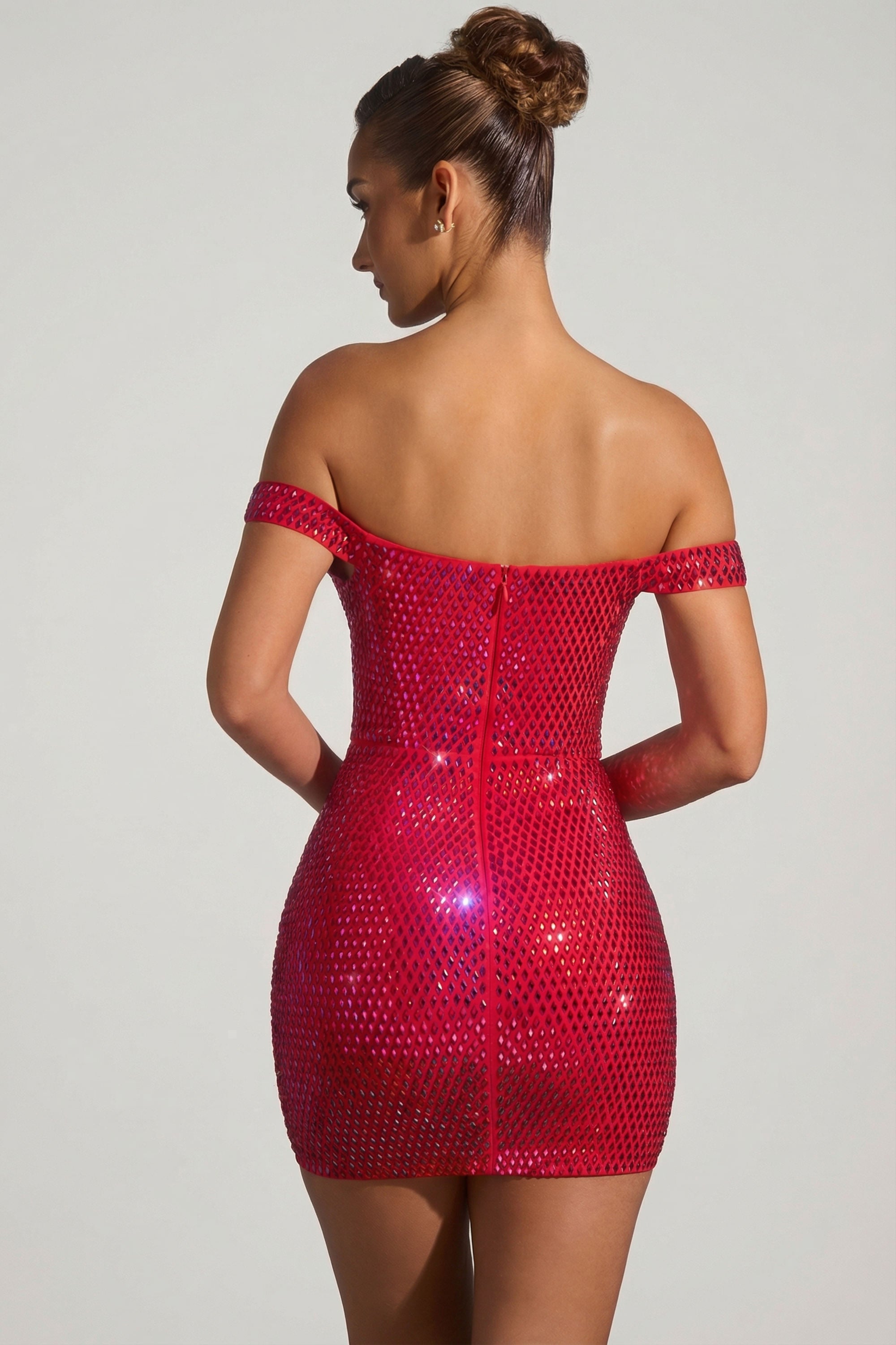 oh polly red glitter dress Munira Embellished Plunge Midaxi in Crimson cowl neckline OH POLLY Silver Lining Underwired