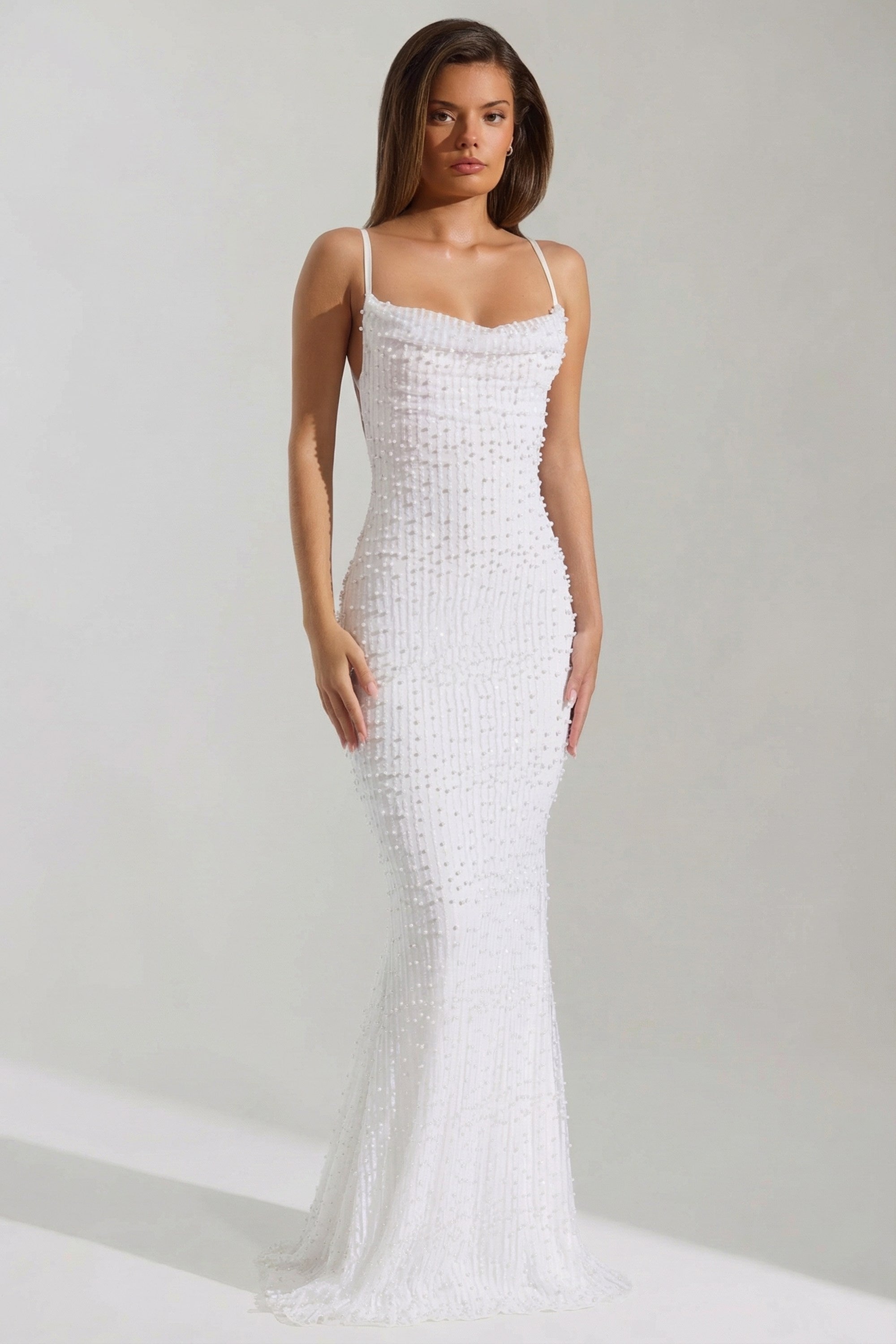 oh polly white dress Saffron Hardware Detail Off-Shoulder Cut-Out Mini Dress in White main image 1