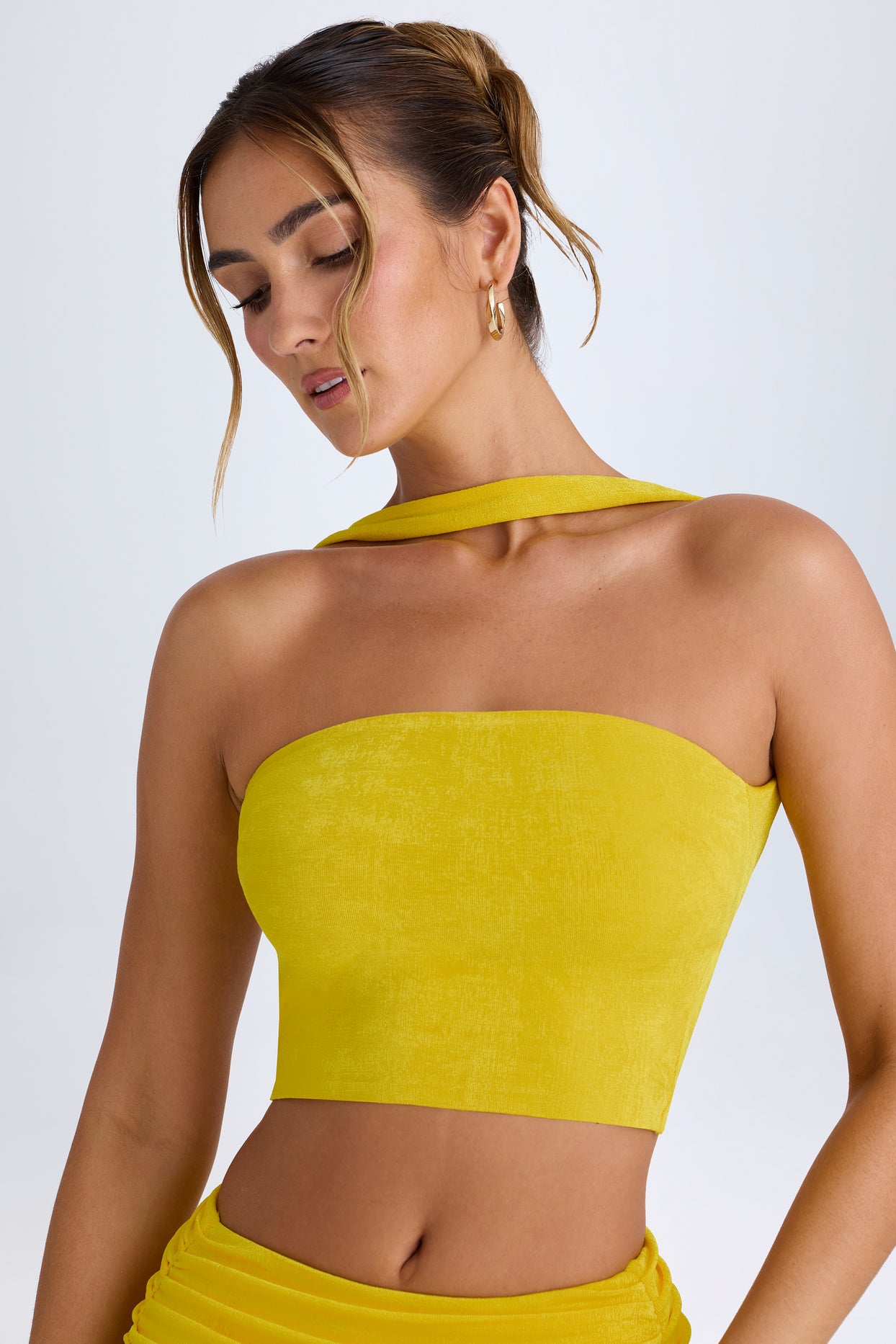 Choker-Detail Bandeau Top in Buttercup - 4