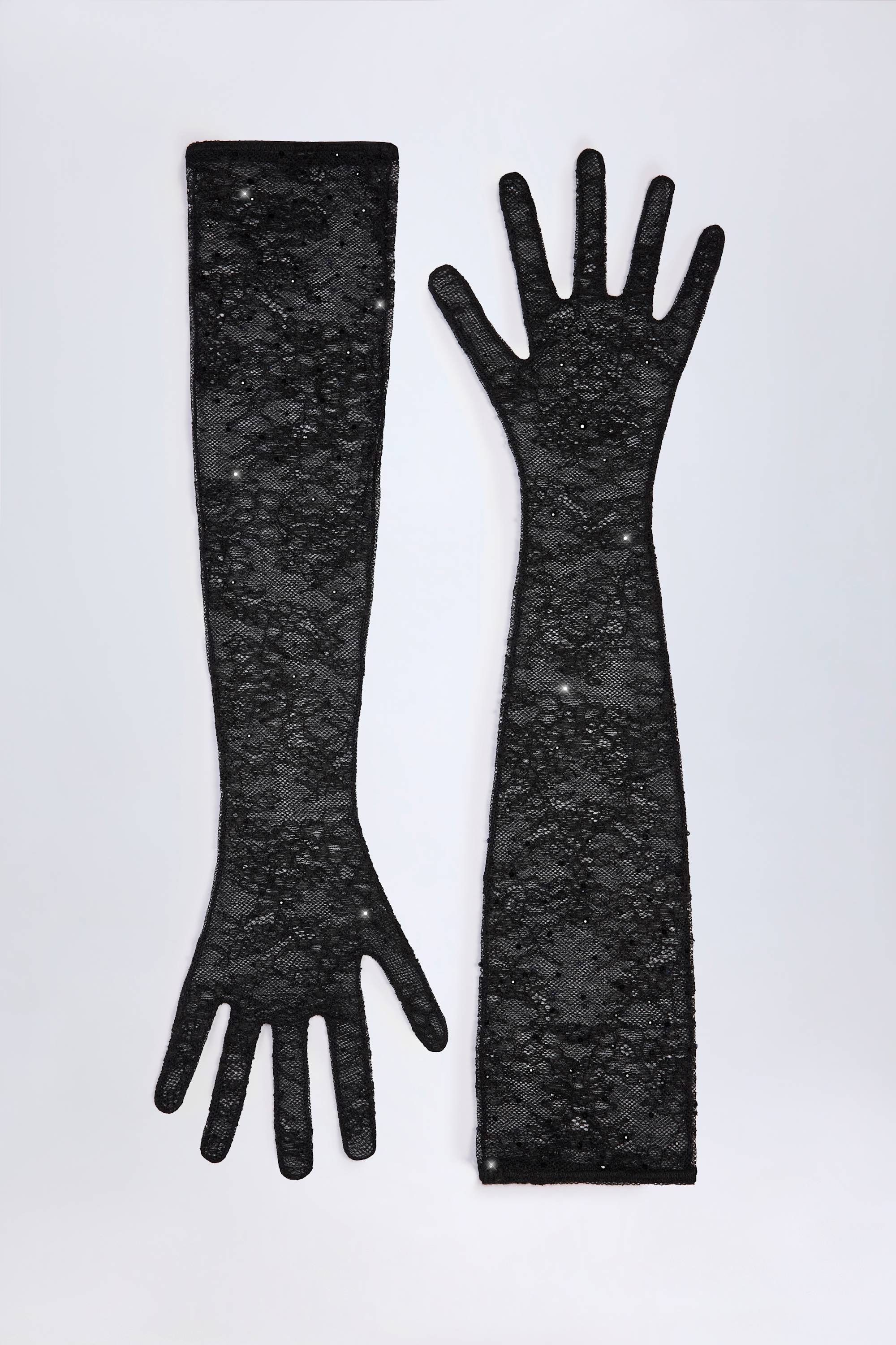 Poe Lace Gloves in Black