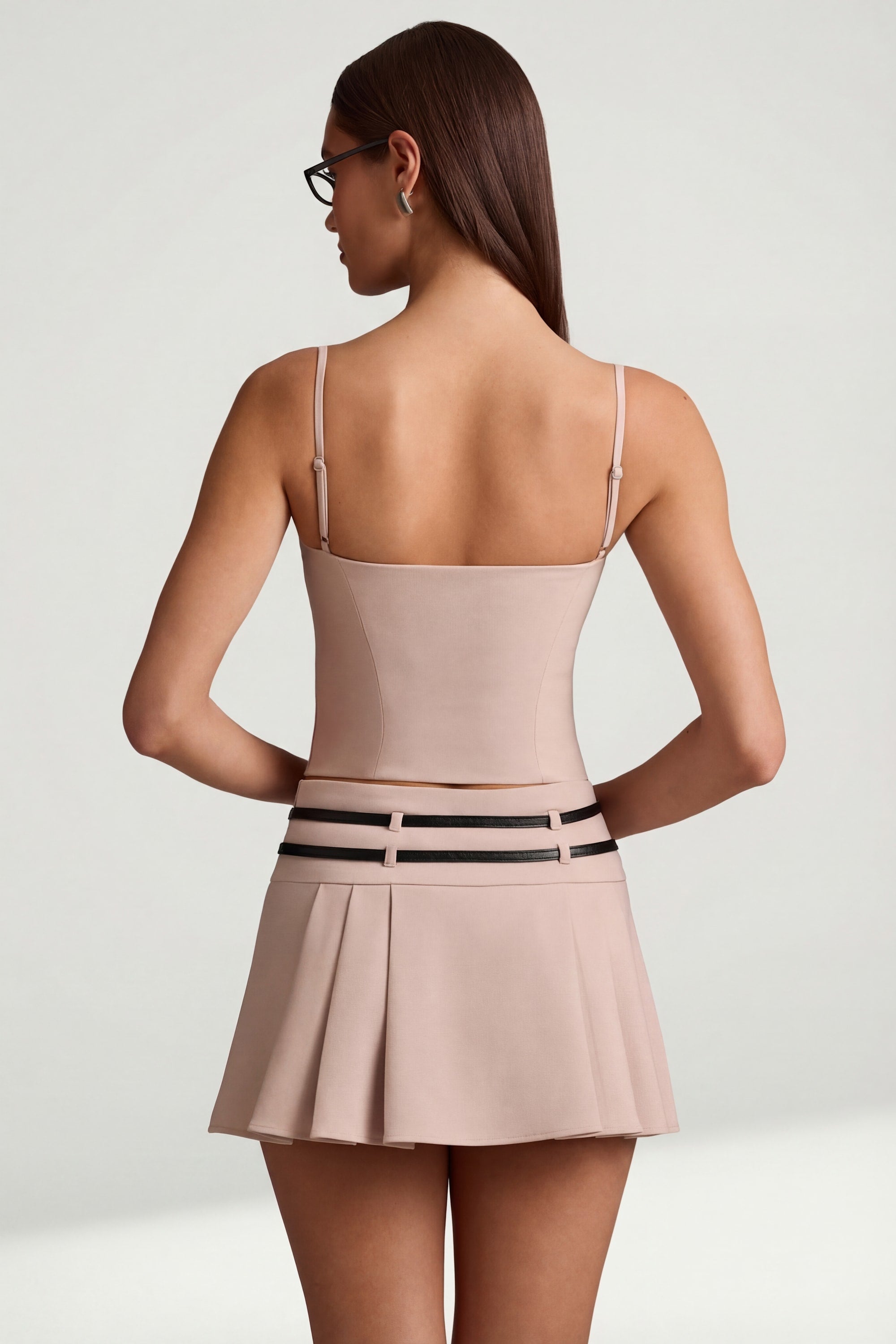 Cut-Top Camisole Top in Mushroom