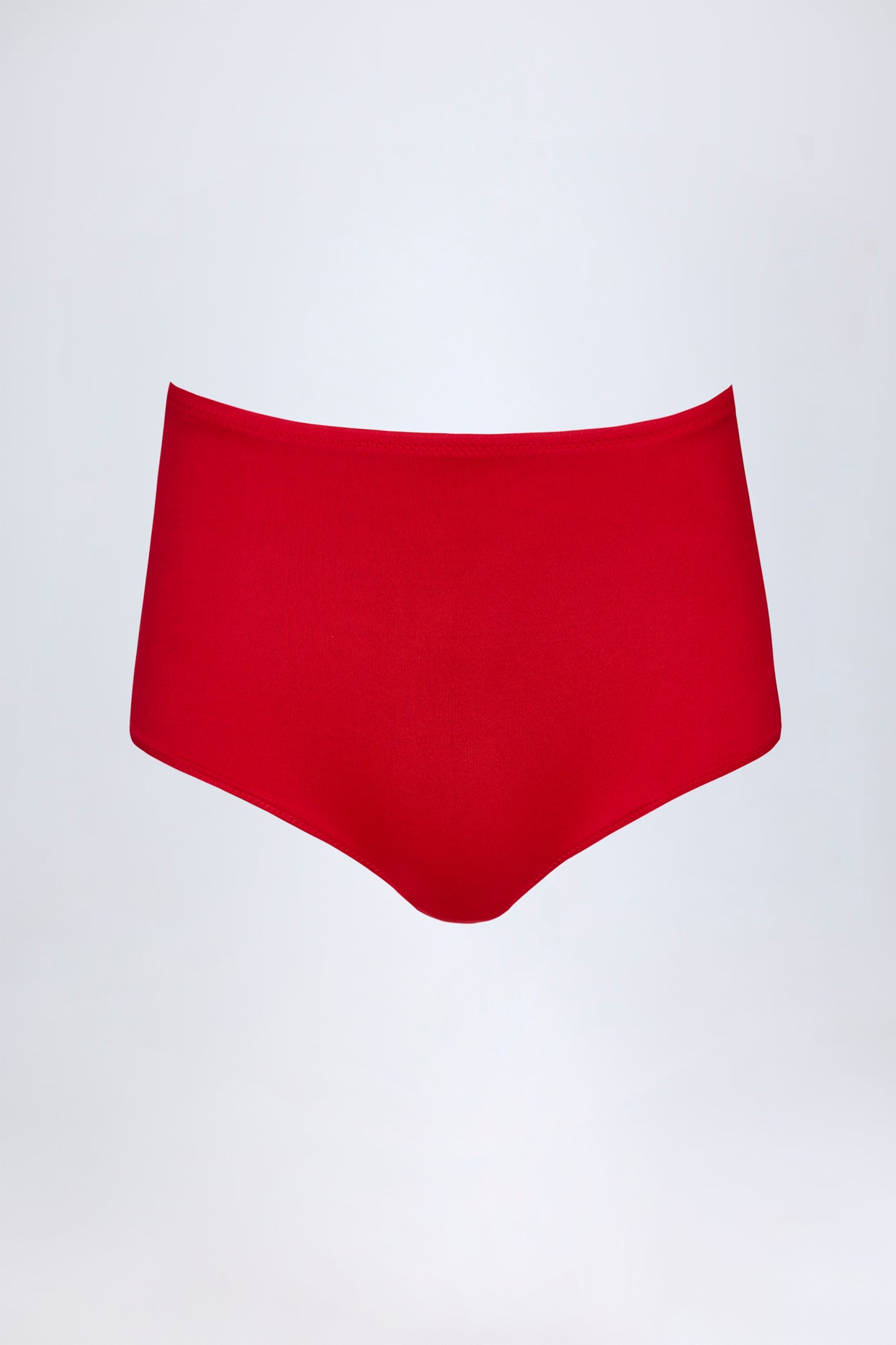 Slinky Jersey Low-Rise Hotpants in Fire Red - 6