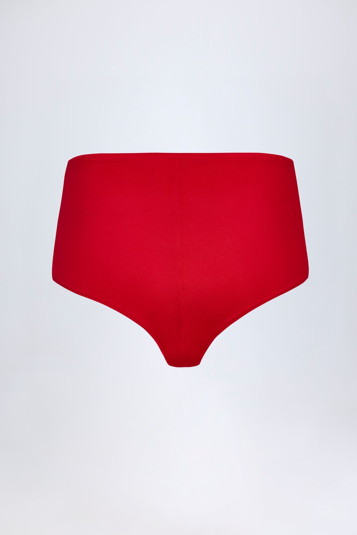 Slinky Jersey Low-Rise Hotpants in Fire Red - 7