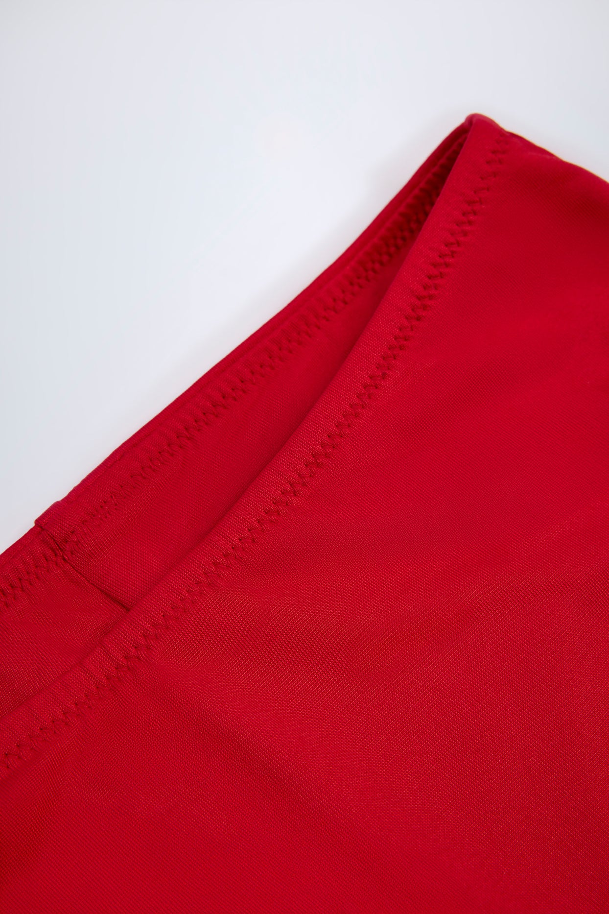 Slinky Jersey Low-Rise Hotpants in Fire Red - 8