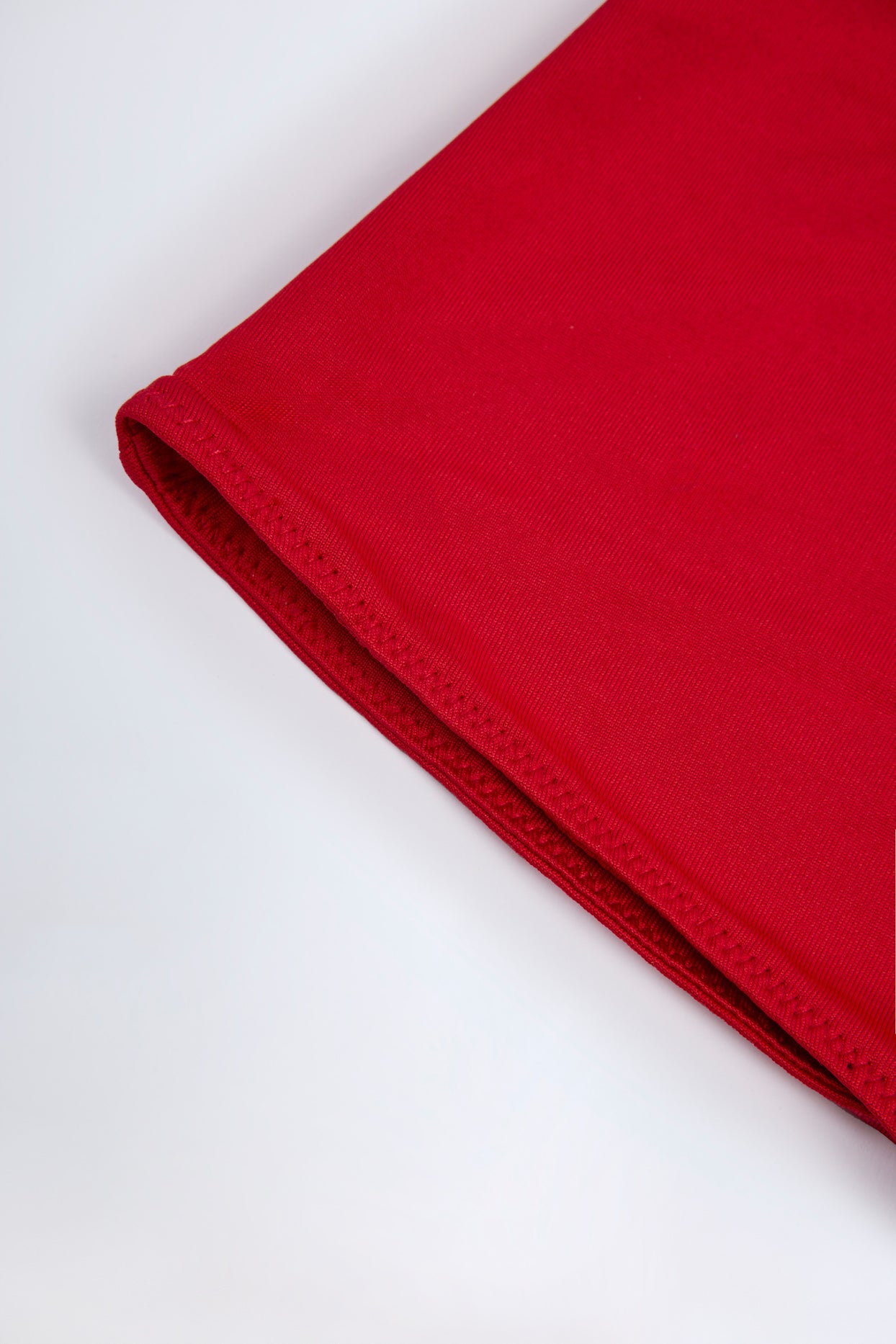 Slinky Jersey Low-Rise Hotpants in Fire Red - 9