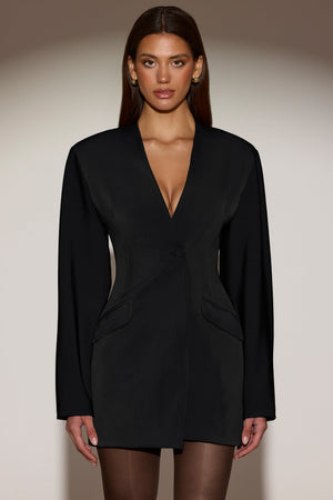 Azelie Single-Breasted Blazer Mini Dress in Black | Oh Polly Azelie Single-Breasted Blazer Mini Dress in Black | Oh Polly