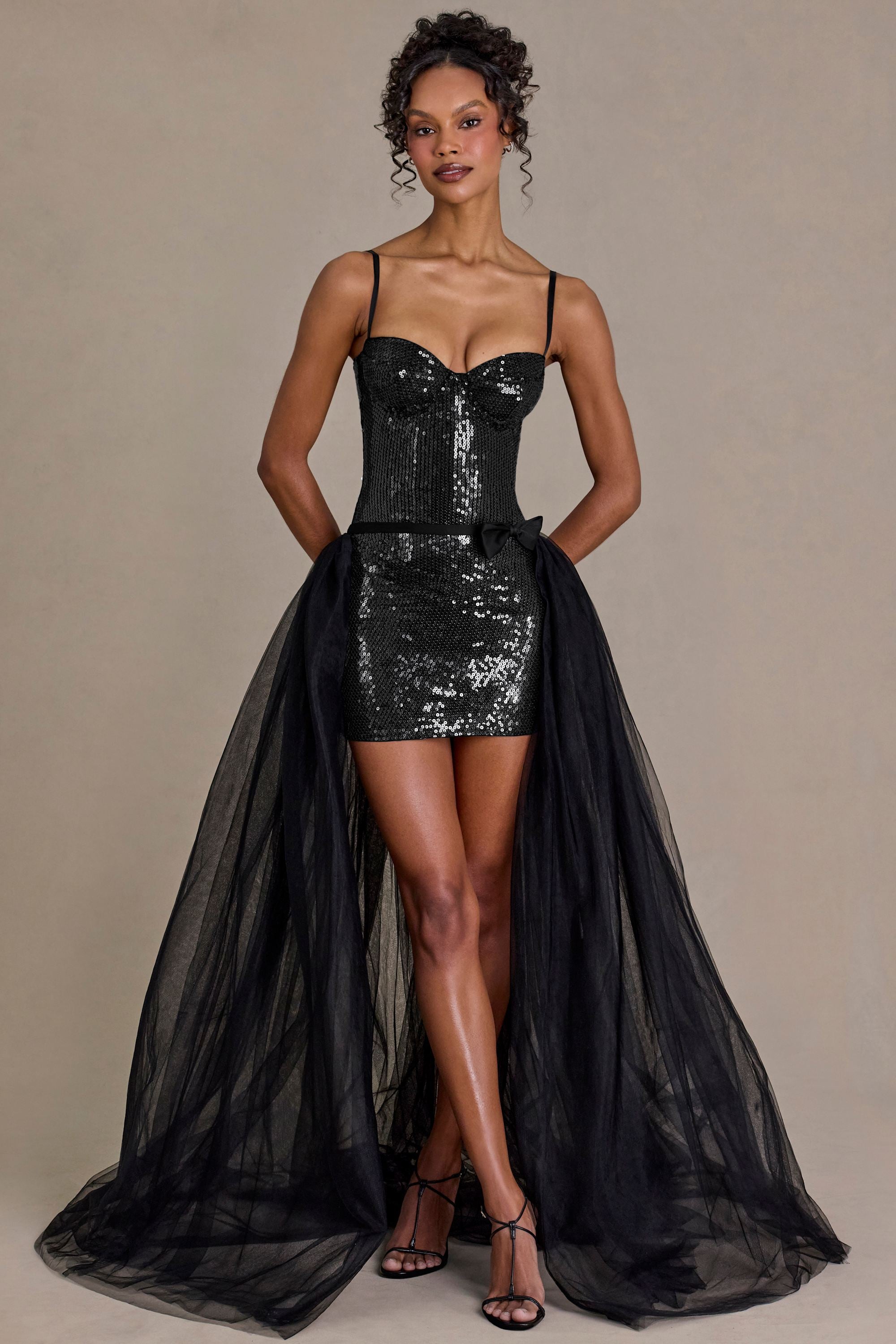 Tulle Skirt in Black - 1