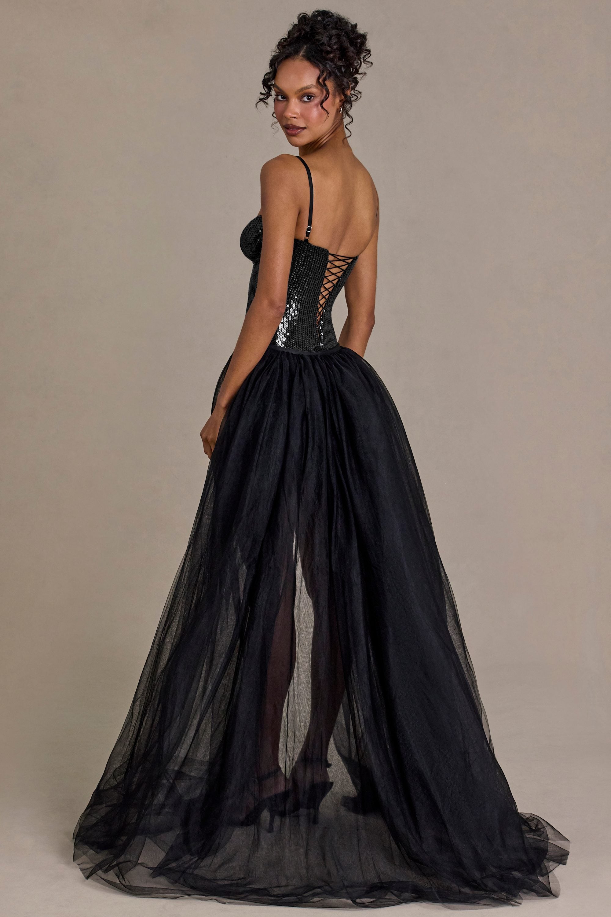 Tulle Skirt in Black - 2
