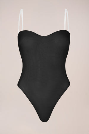 Strapless Bodysuit in Black