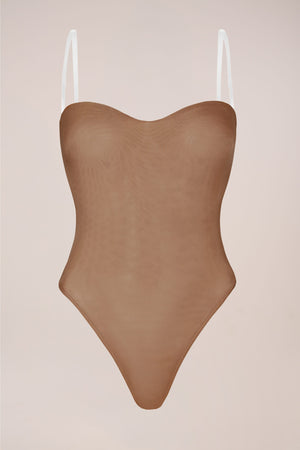 Strapless Bodysuit in Honey