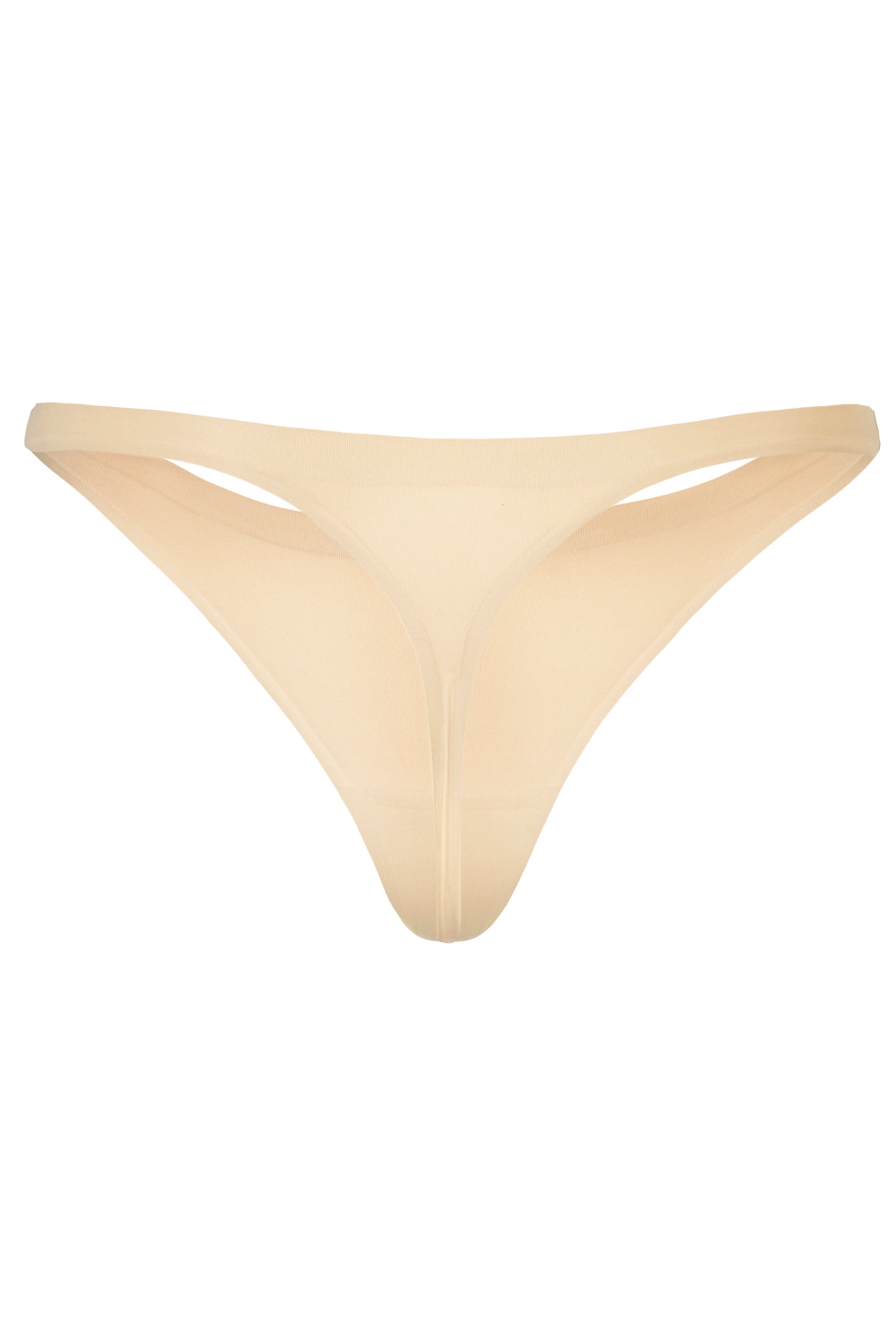 Seamless Knit Thong in Warm Peach - 2