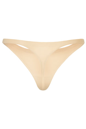 Seamless Knit Thong in Warm Peach