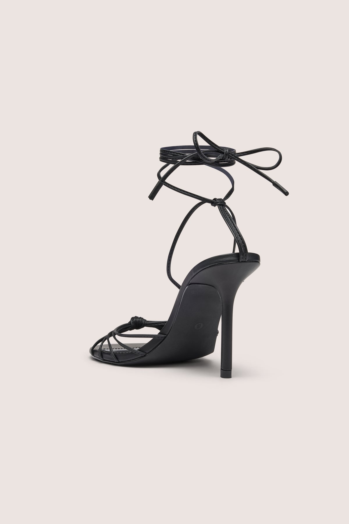 Lace-Up Heeled Sandal in Black - 2