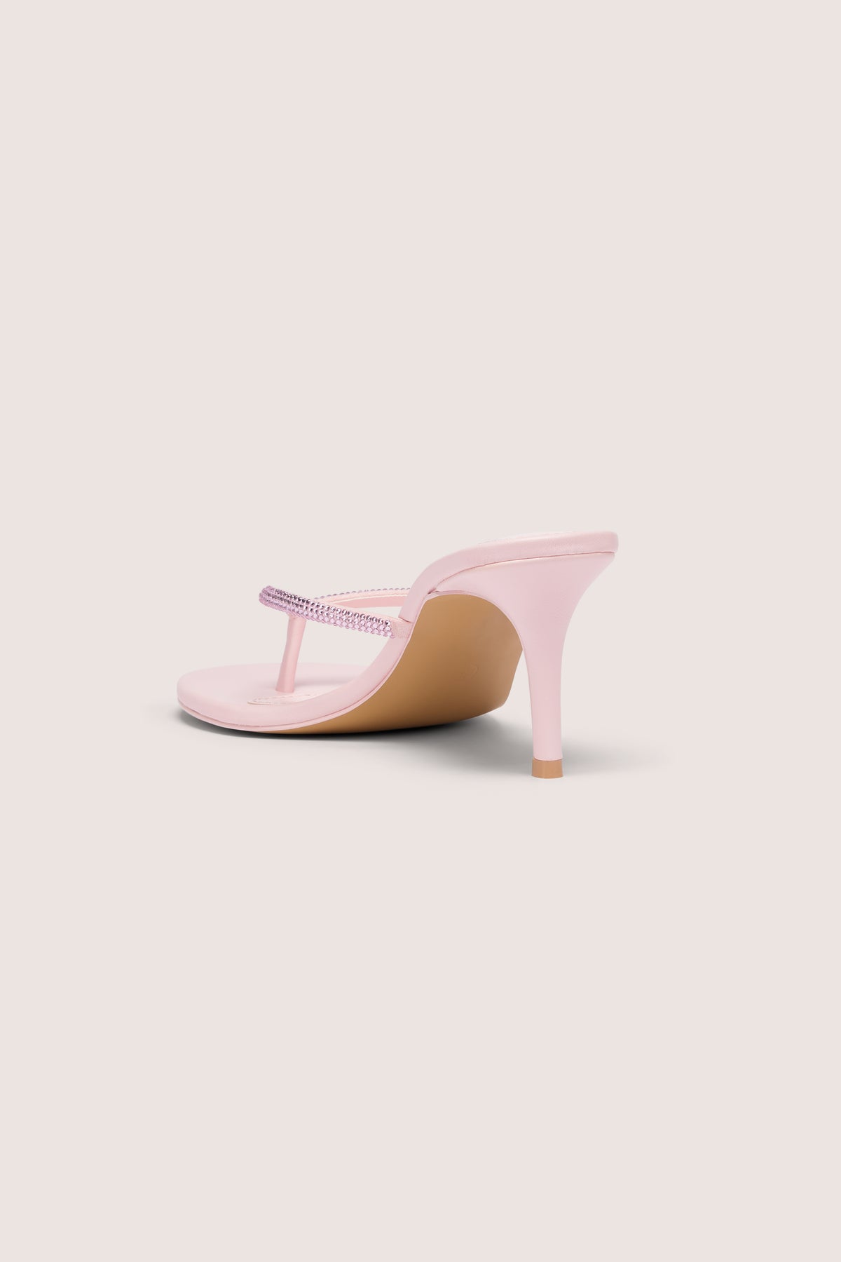 Heeled Sandal  in Blush Pink - 2