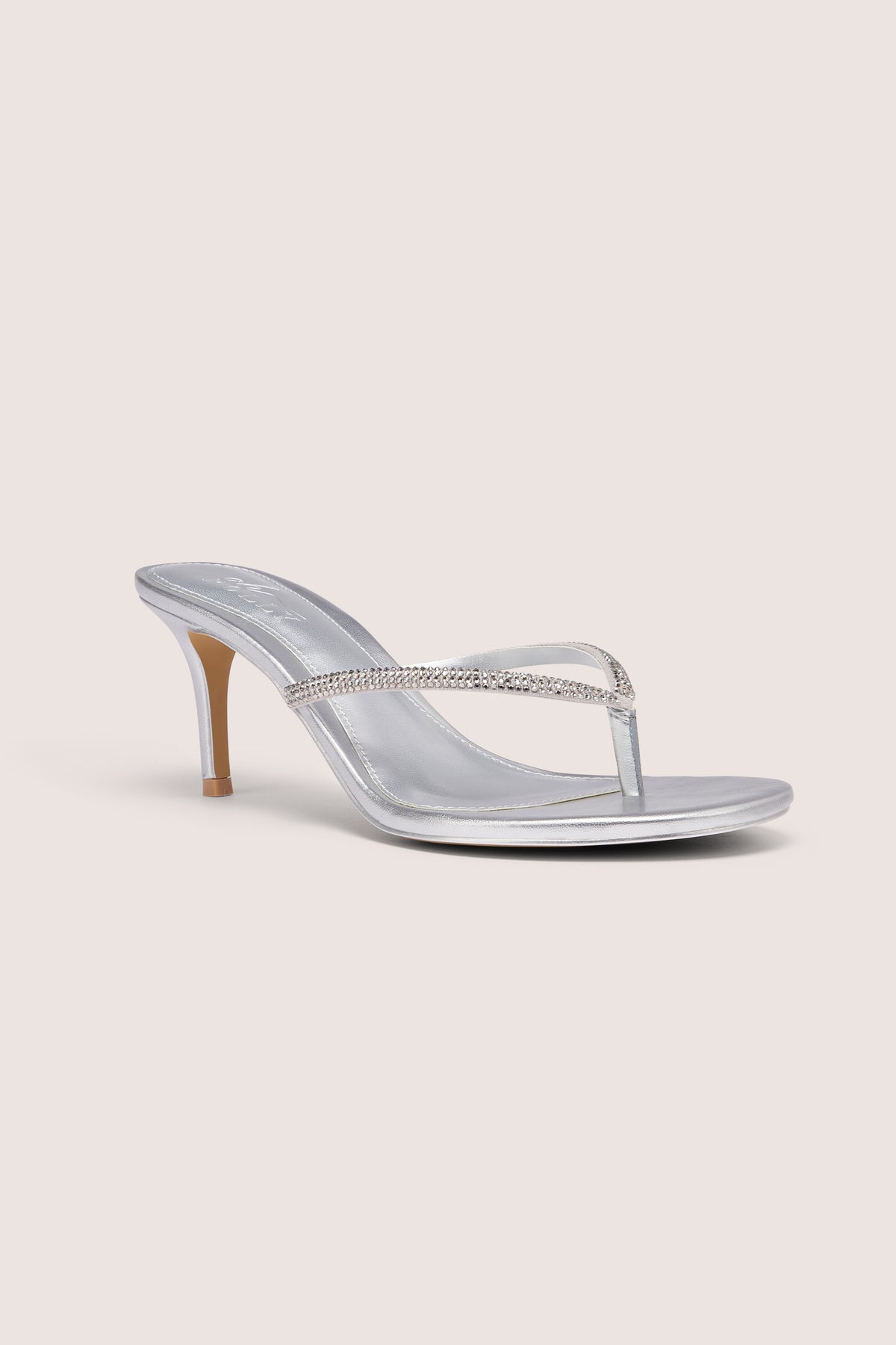 Heeled Sandal  in Silver - 1