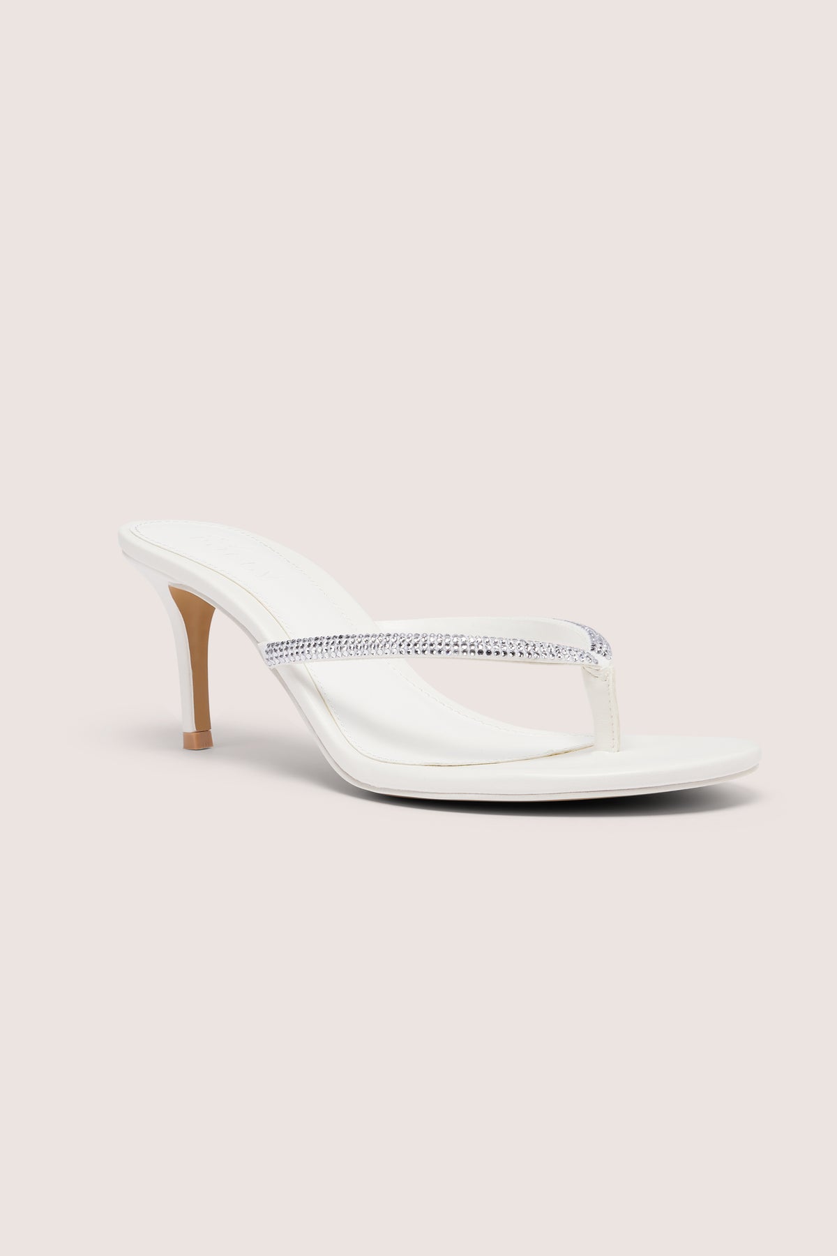 Heeled Sandal  in White - 1