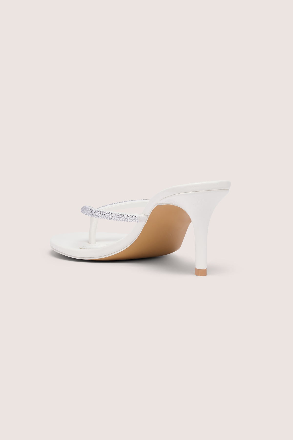Heeled Sandal  in White - 2
