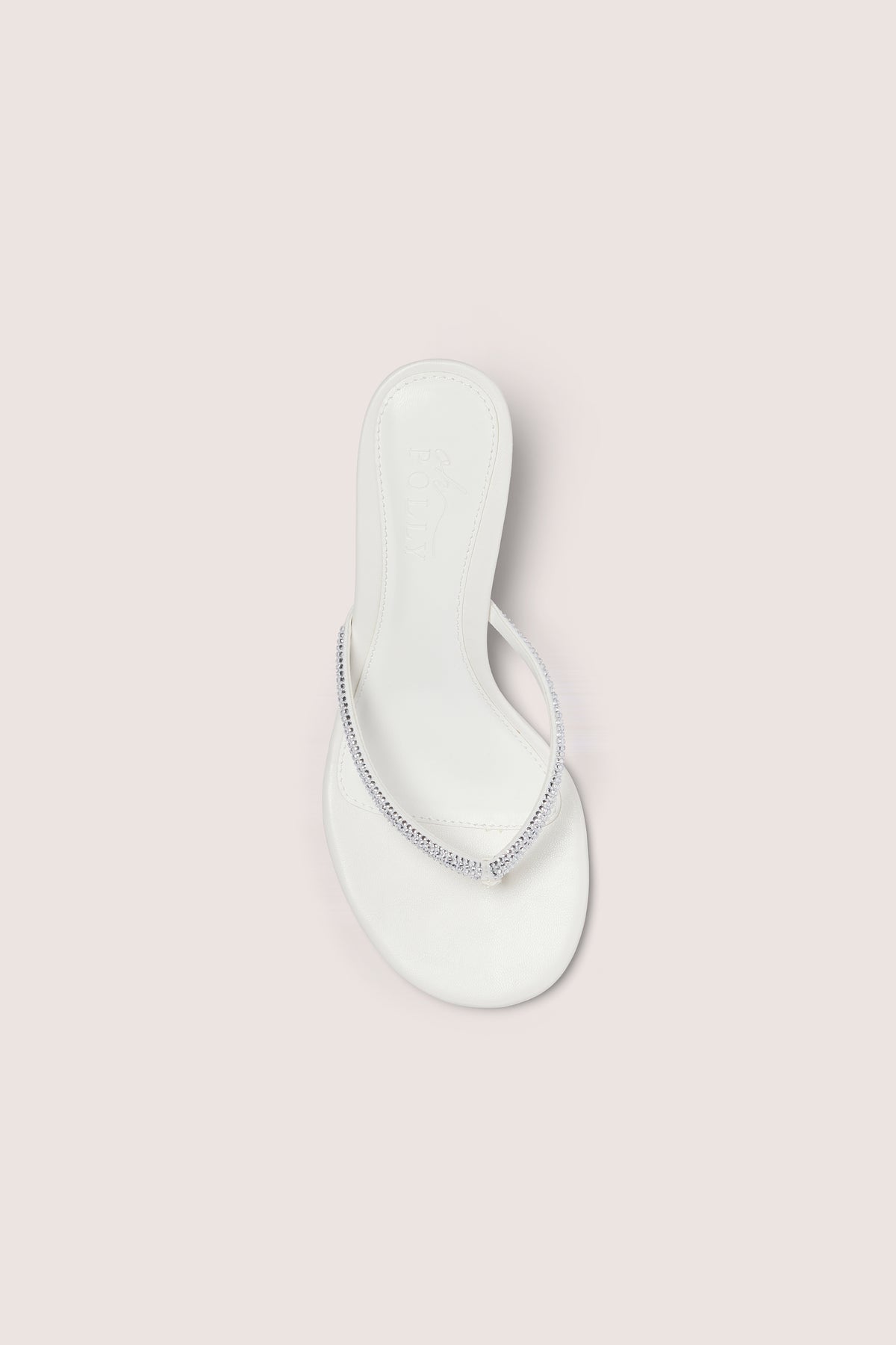 ⁣⁢Sandalen mit Absatz in Weiß⁤⁣