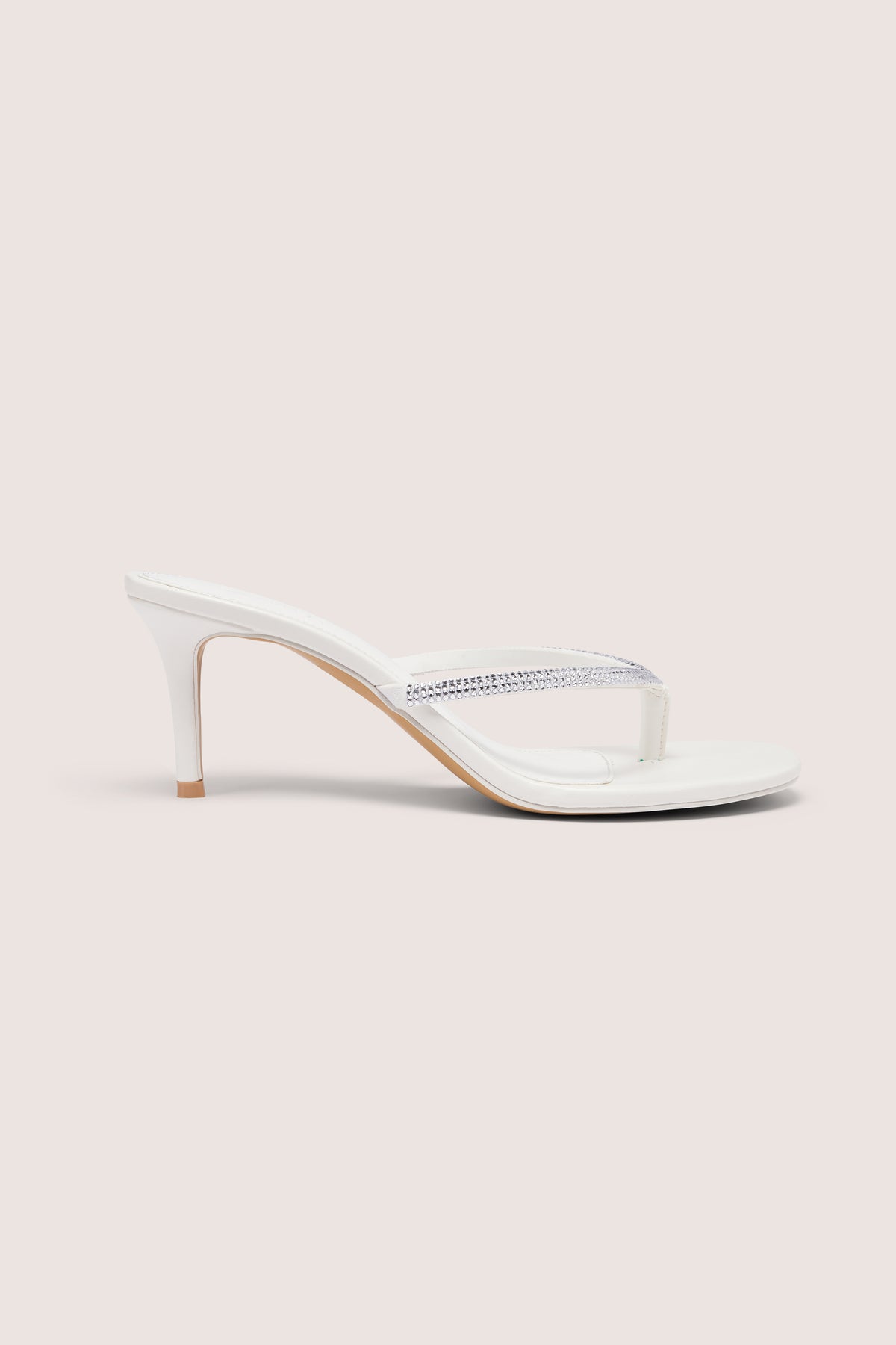 ⁣⁢Sandalen mit Absatz in Weiß⁤⁣