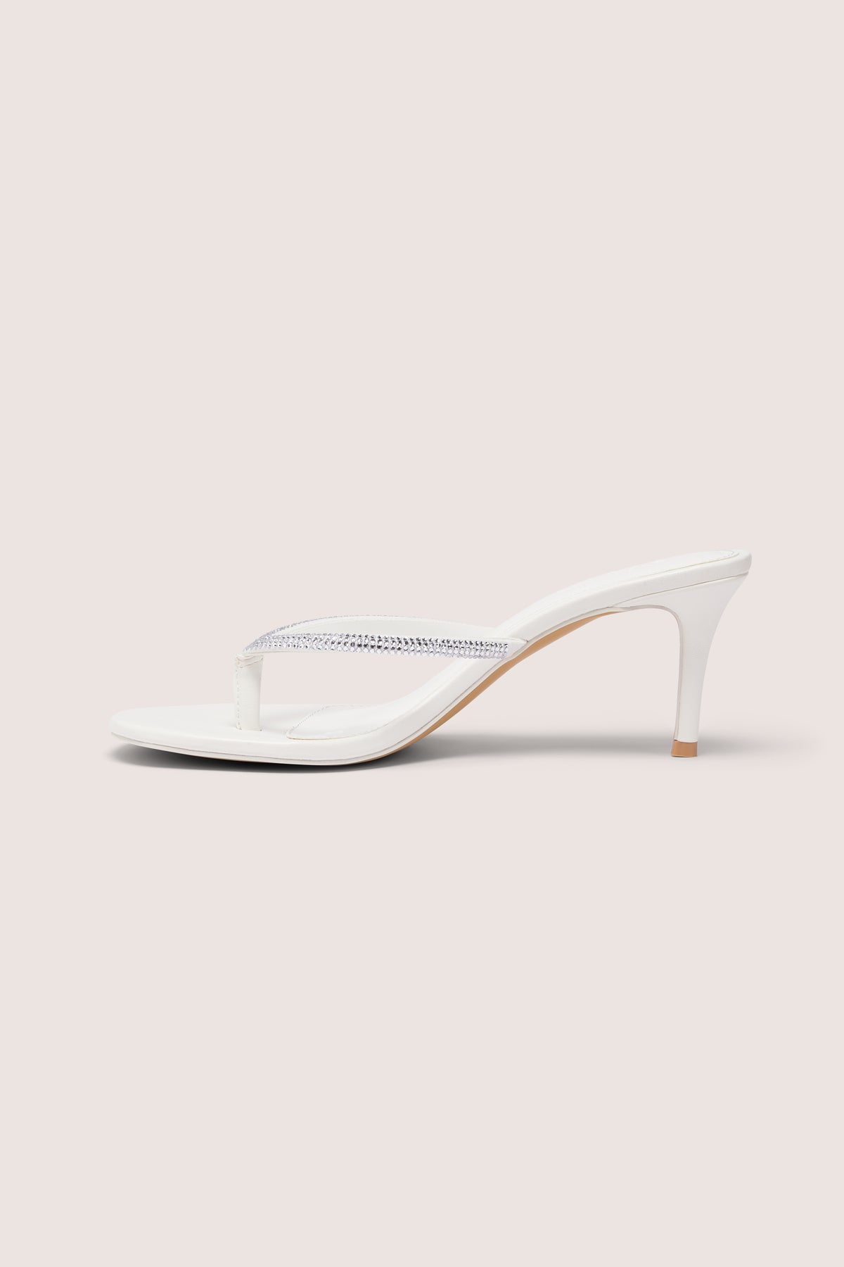 ⁣⁢Sandalen mit Absatz in Weiß⁤⁣