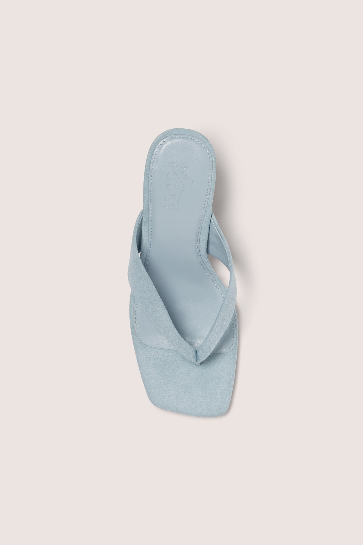 ⁣⁢Sandalen mit Absatz und Zehensteg in Arctic Blue⁤⁣