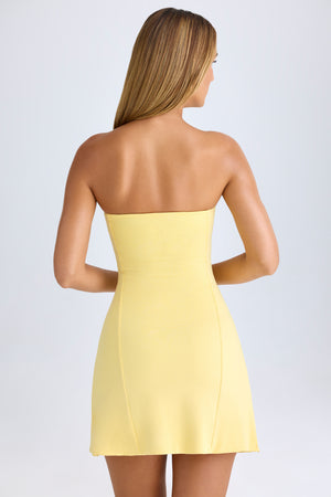 Modal Bandeau Bodycon Mini Dress in Lemon Sherbet