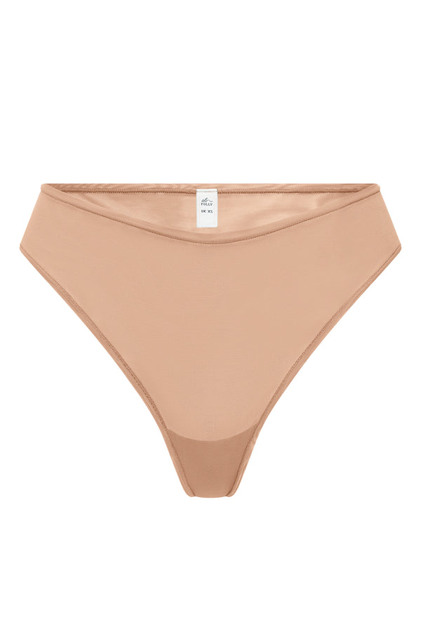 Soft Mesh Brief in Warm Peach - 2