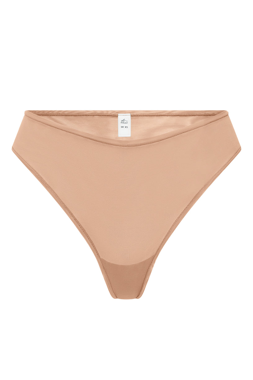 Soft Mesh Brief in Warm Peach - 2