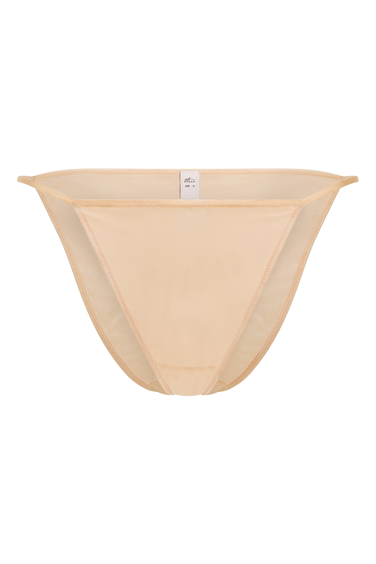 Intimates Soft Mesh String Bikini in Beige | Oh Polly