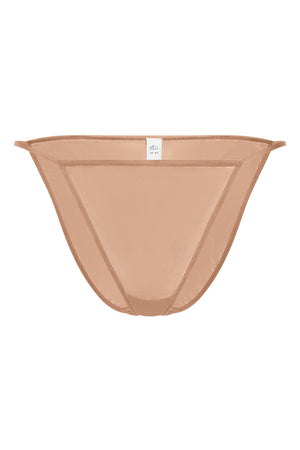 Soft Mesh String Bikini in Warm Peach