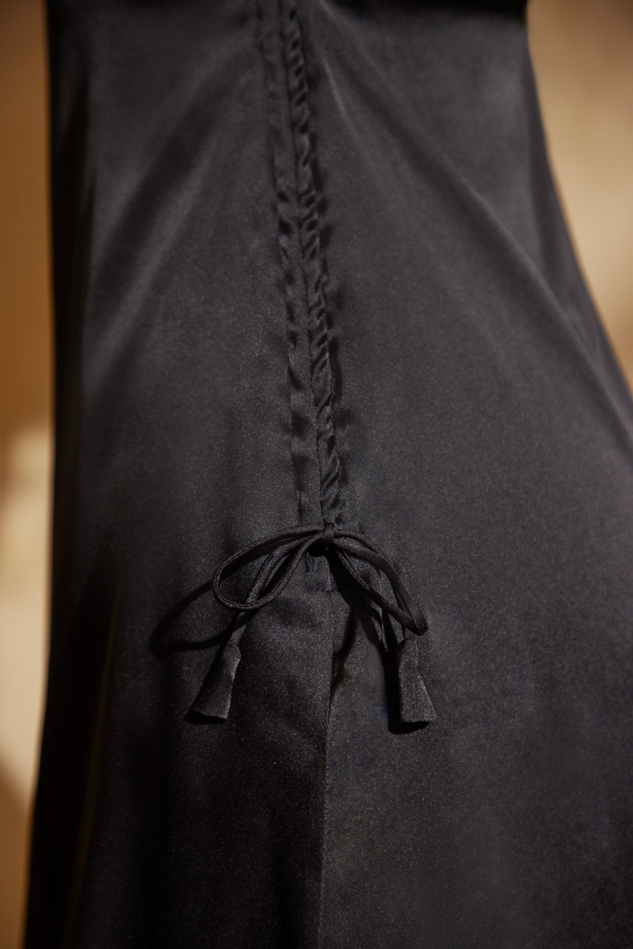 Cowl Neck A-Line Mini Dress in Black