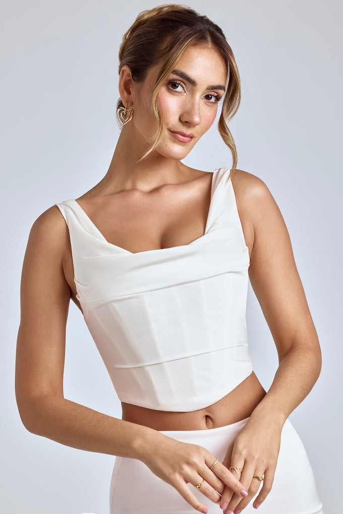 Women's Sexy Scoop Neck Corset Crop Top Bustier Sleeveless Fitted Ribbed  Basic Cropped Tank Underwear for Cool Girls
