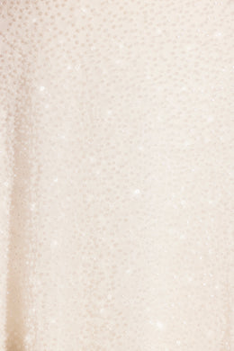 Mini-robe trapèze ornée multi-usages en blanc