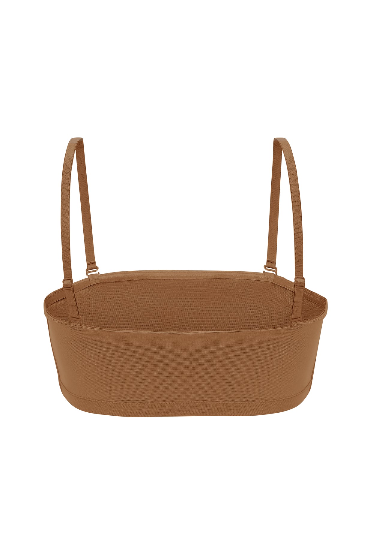 Soft Mesh Bandeau Bra in Almond - 6