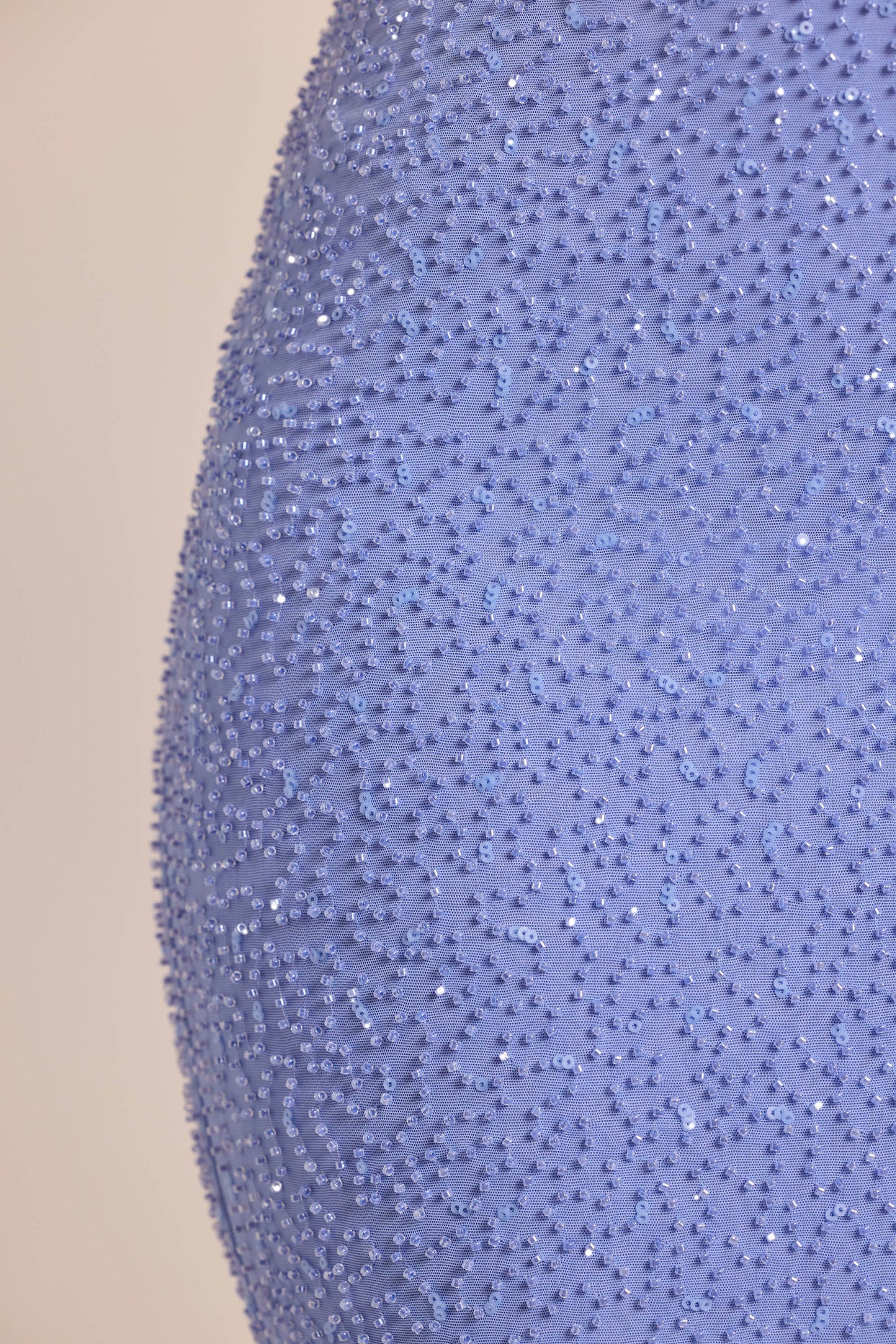 Ozdobiona spódnica maxi ze średnim stanem w kolorze pudrowego błękitu