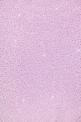 Ozdobny krótki top na fiszbinach w kolorze liliowym