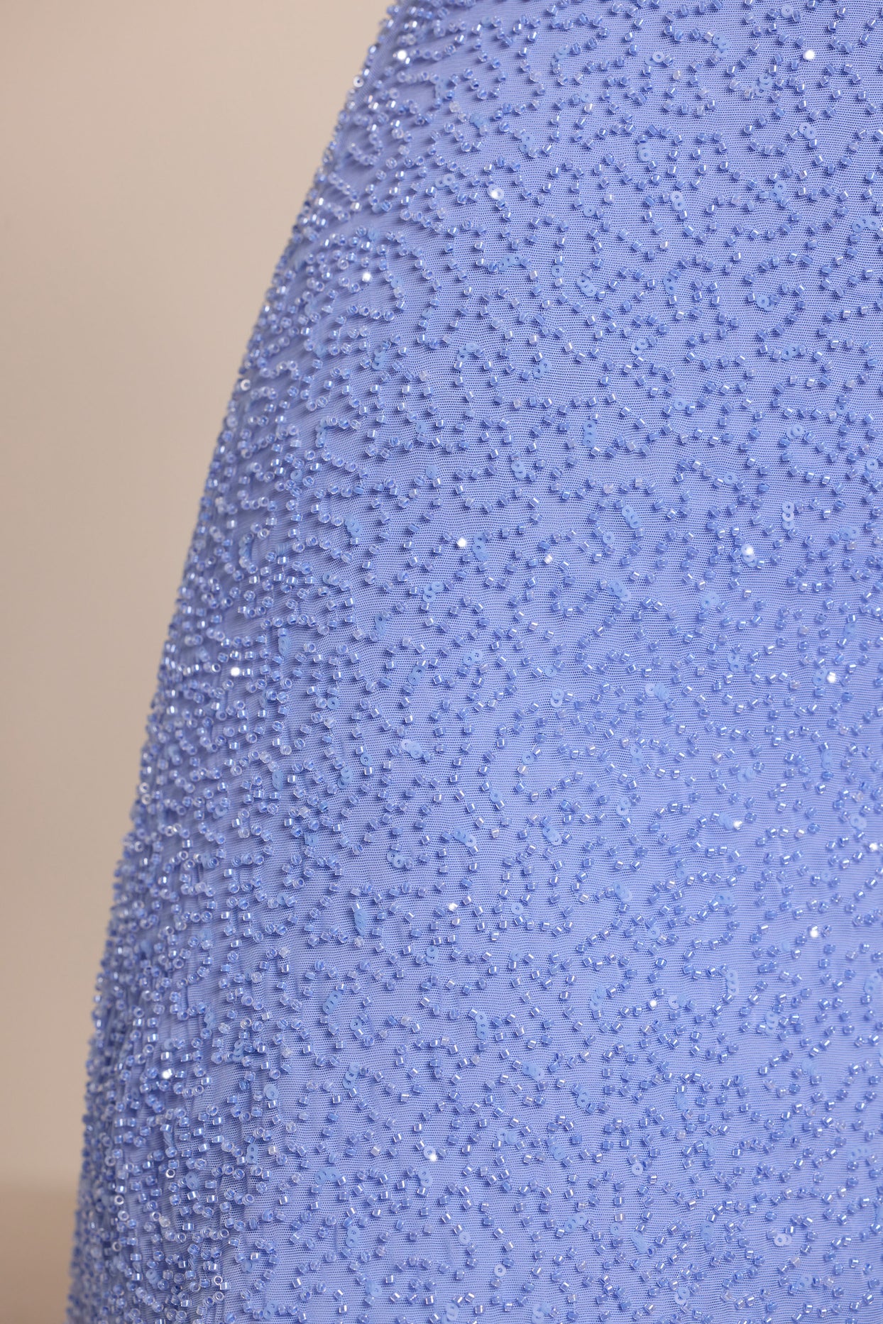 Embellished Cut Out Mini Dress in Powder Blue - 4