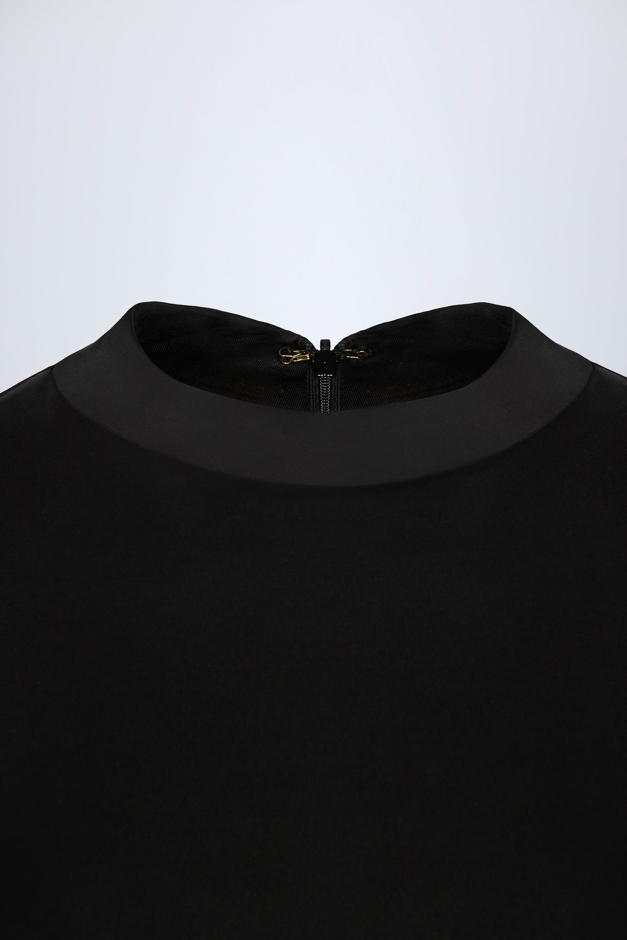 Slinky Jersey Long-Sleeve Playsuit in Black - 8