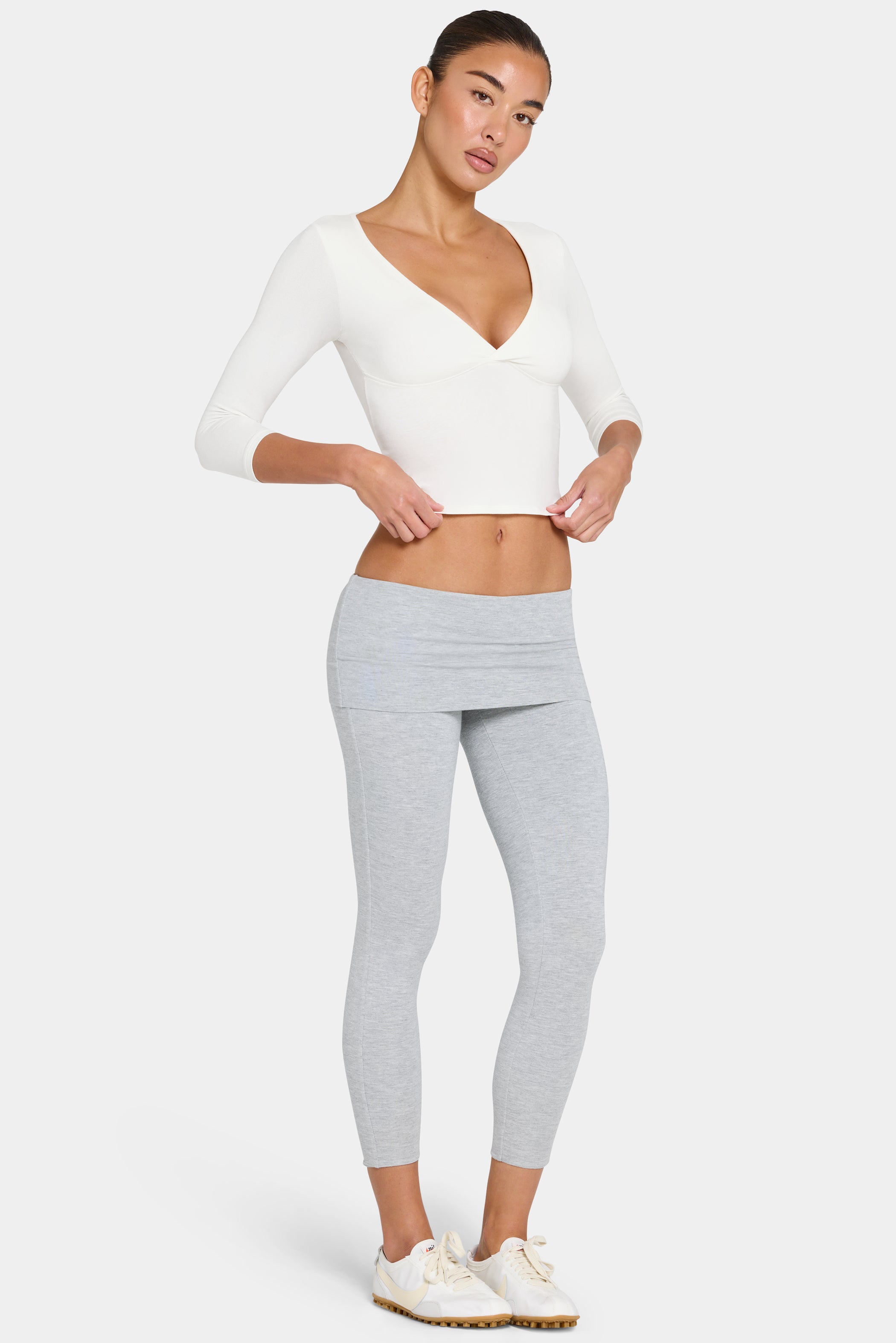 ButterCloud™ 7/8 Leggings in Grey Marl