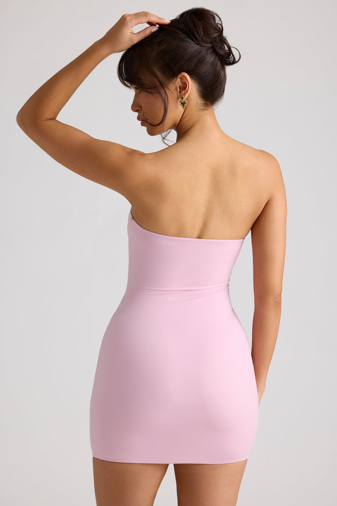 Bandeau Mini Dress in Soft Pink