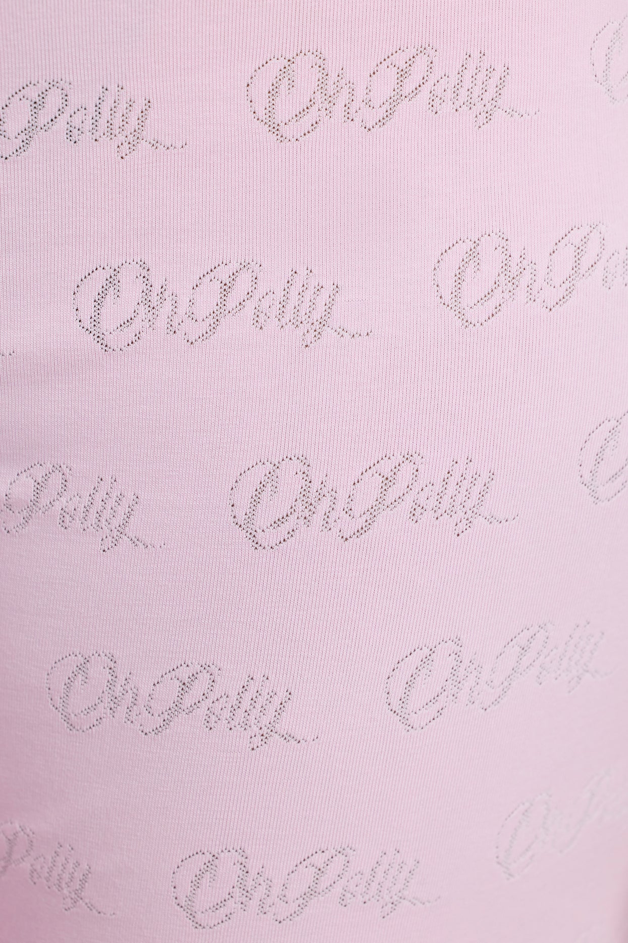 Tall Mid Rise Straight Leg Pointelle Trousers in Baby Pink - 4