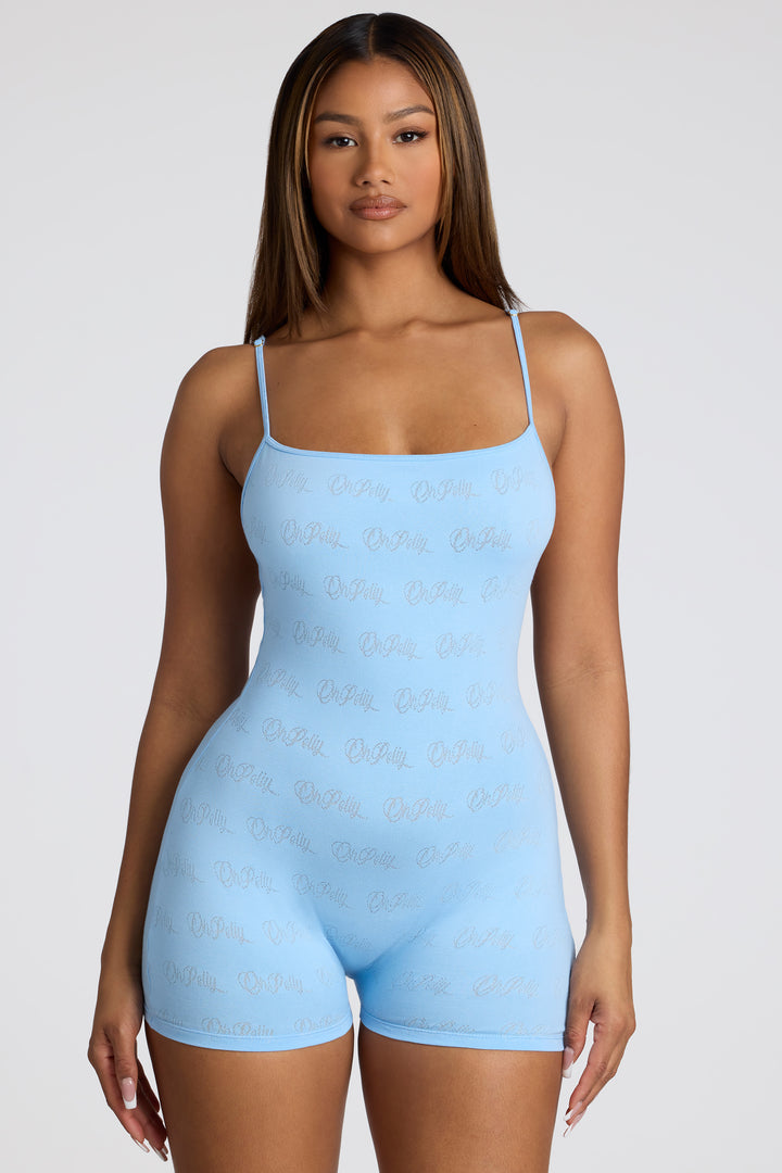 Lil Legs Bubble Romper - Off-Blue (Loungewear Collection) main image 1