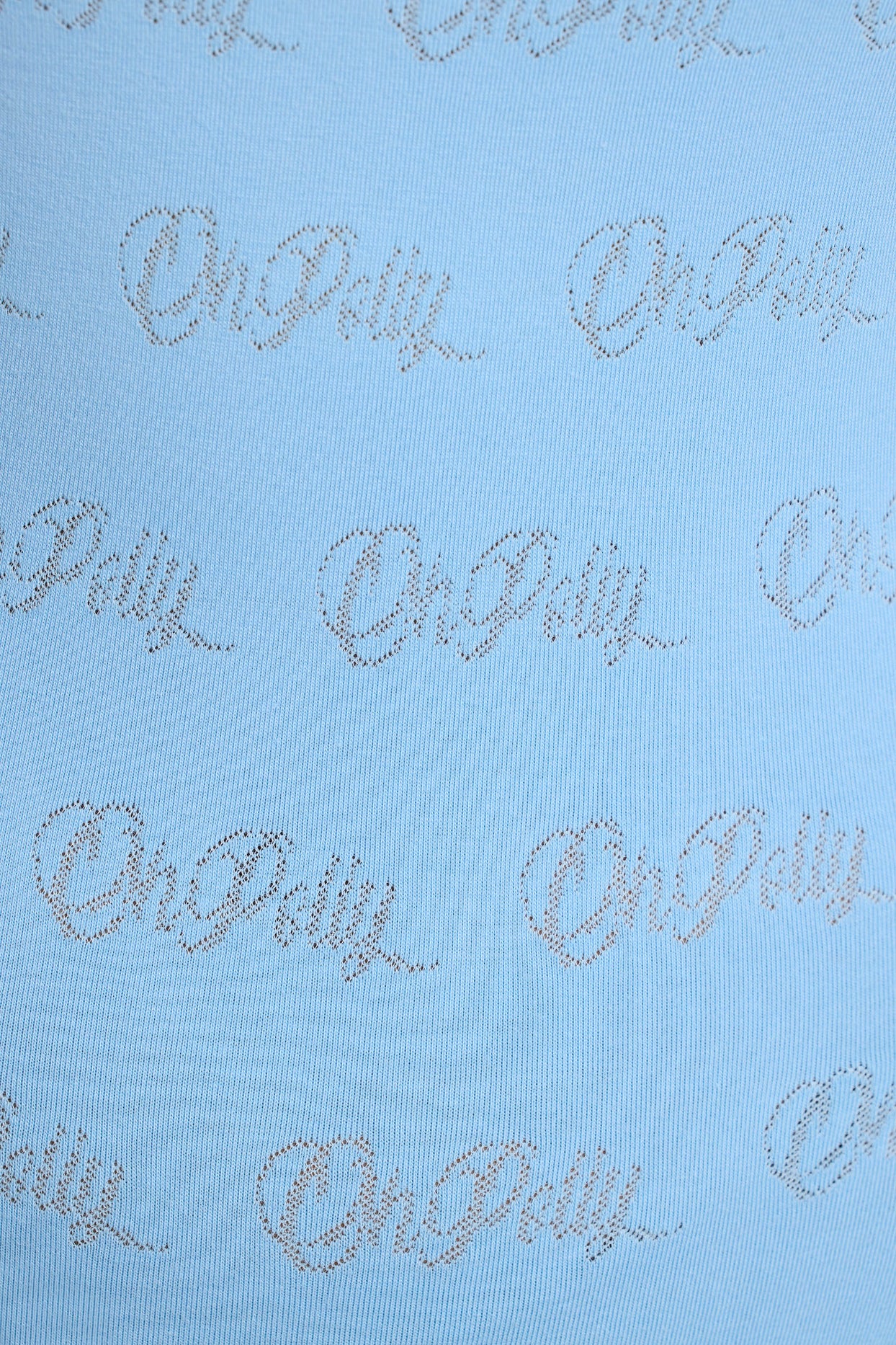 Strappy Low Back Pointelle Romper in Baby Blue