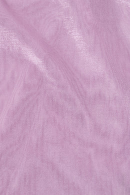Mini-robe asymétrique à découpes métallisées en rose violet