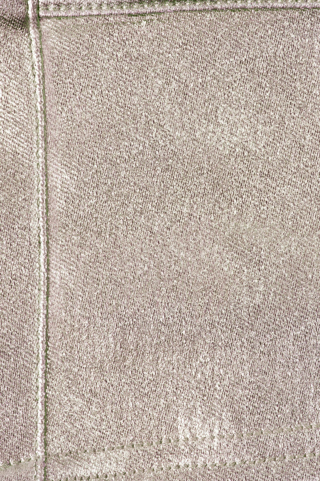 Metallic Denim Cargo Trousers in Champagne