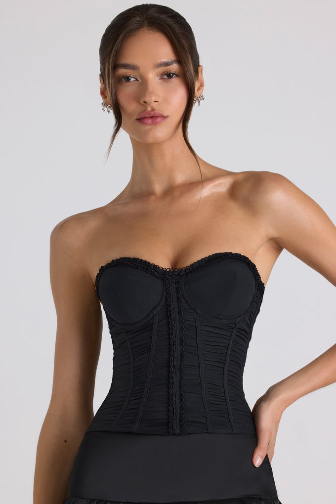 On My Own Time Corset Top - Black