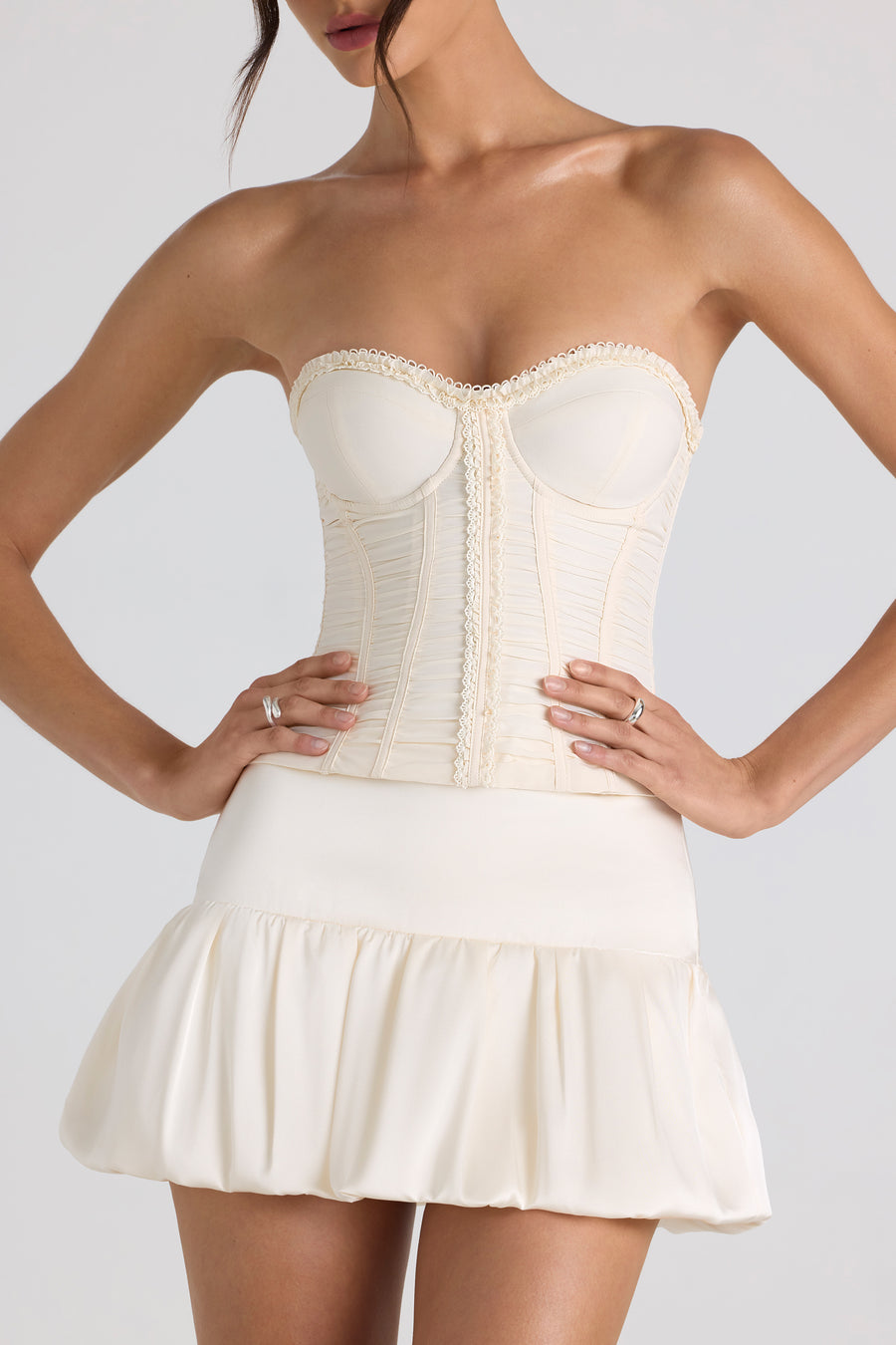 Ivory Icon Strapless Corset Top main image 1